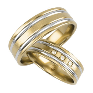 Obrączki Ślubne z diamentami LA H05 próba 585