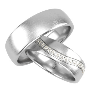 Obrączki Ślubne z diamentami LA B83 próba 585