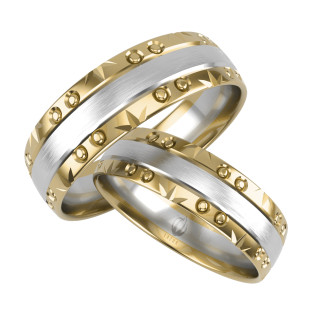 Obrączki Ślubne LA H09 (SK V621) próba 585