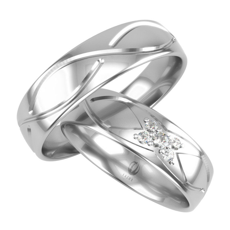 Obrączki Ślubne LA B124 próba 585