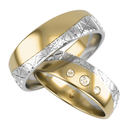 Obrączki Ślubne LA B126 próba 585