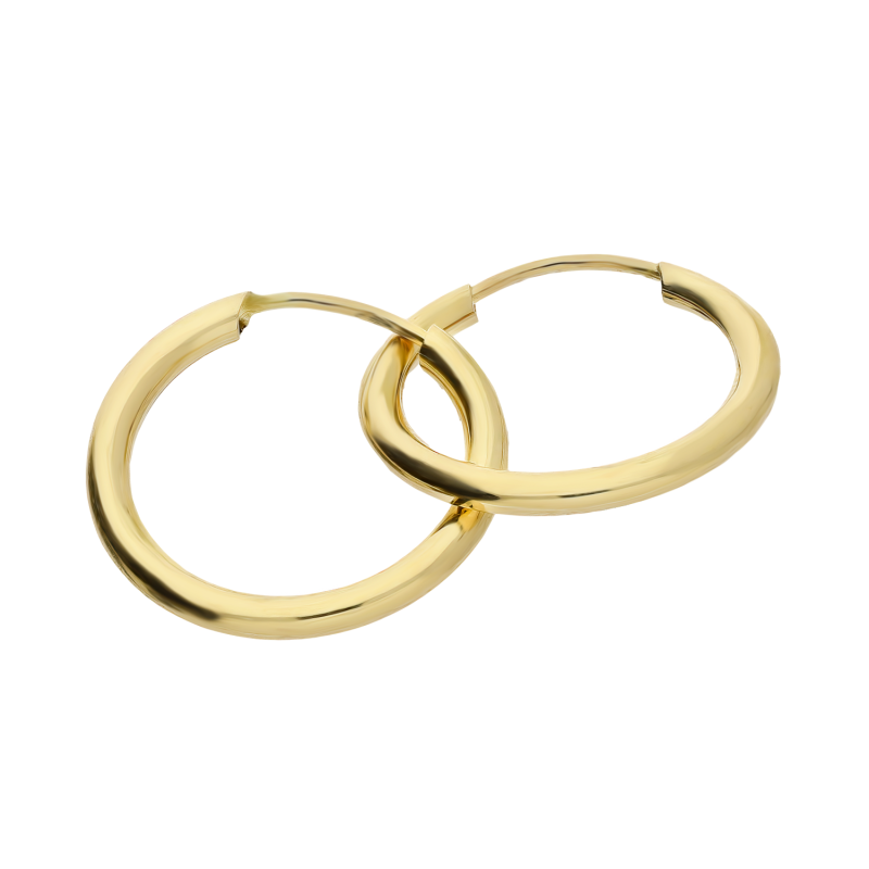 Kolczyki złote koła szarniry 13 mm