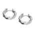 Kolczyki srebrne kółka sznur