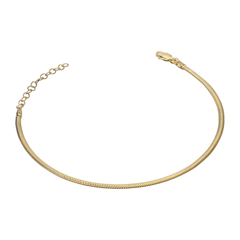 Bransoleta złota snake płaski 2 mm