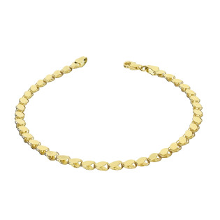 Bransoletka złote łuski na taśmie