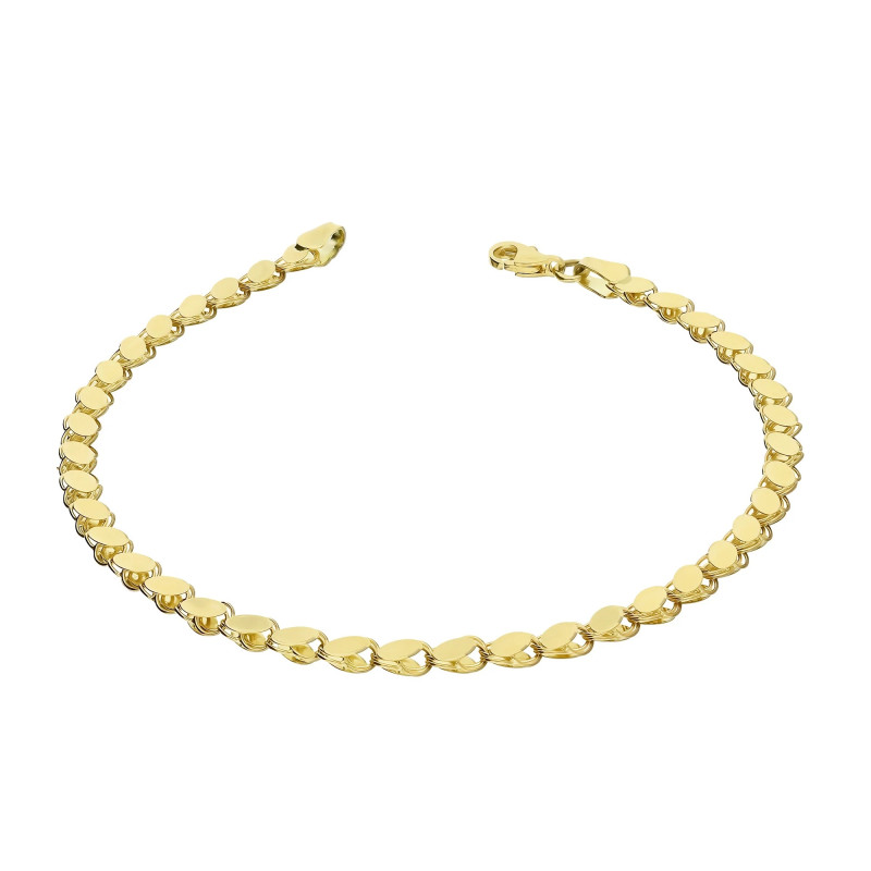 Bransoletka złote łuski na taśmie