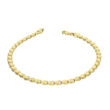 Bransoletka złote łuski na taśmie