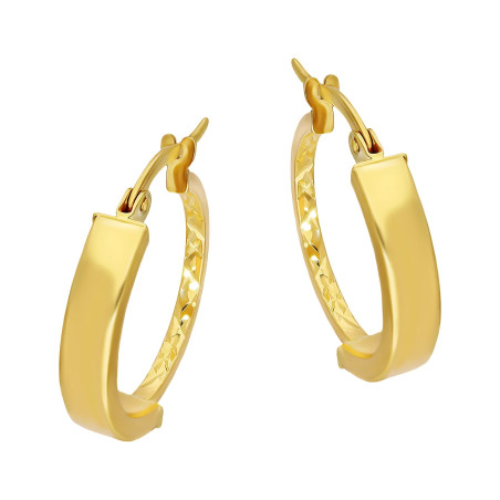 Kolczyki złote koła płaskie 18 mm