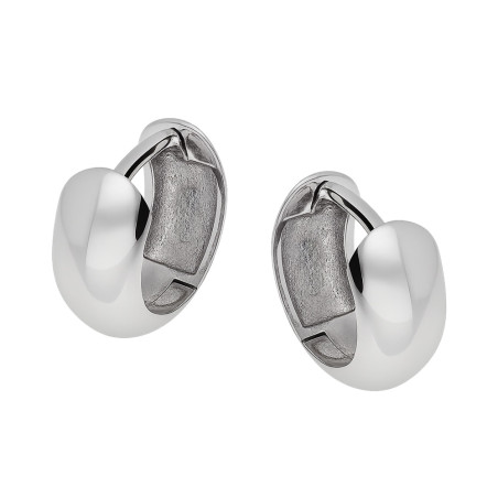 Kolczyki srebrne kółka blaszki gładkie