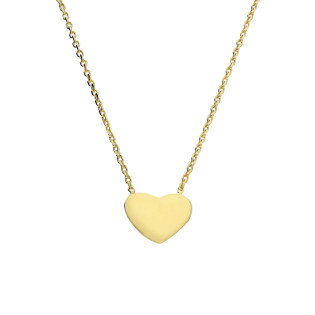 Naszyjnik serce gładkie na łańcuszku anker