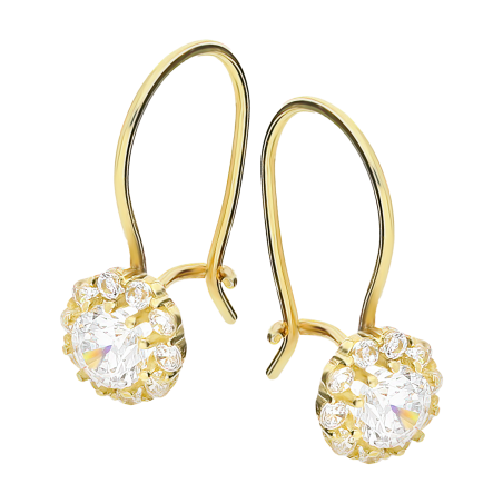 Kolczyki kwiatek Markiza złoto próba 585