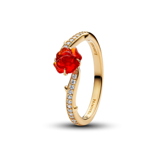 Pierścionek Pandora Disney Piękna i Bestia Zaczarowana róża 163984C01