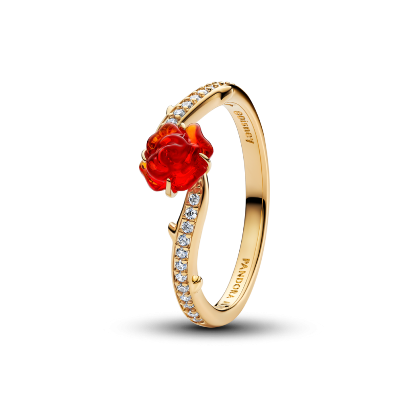 Pierścionek Pandora Disney Piękna i Bestia Zaczarowana róża 163984C01