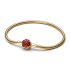 Disney Piękna i Bestia Bransoletka Pandora o splocie wężykowym z zapięciem w kształcie róży564019C01