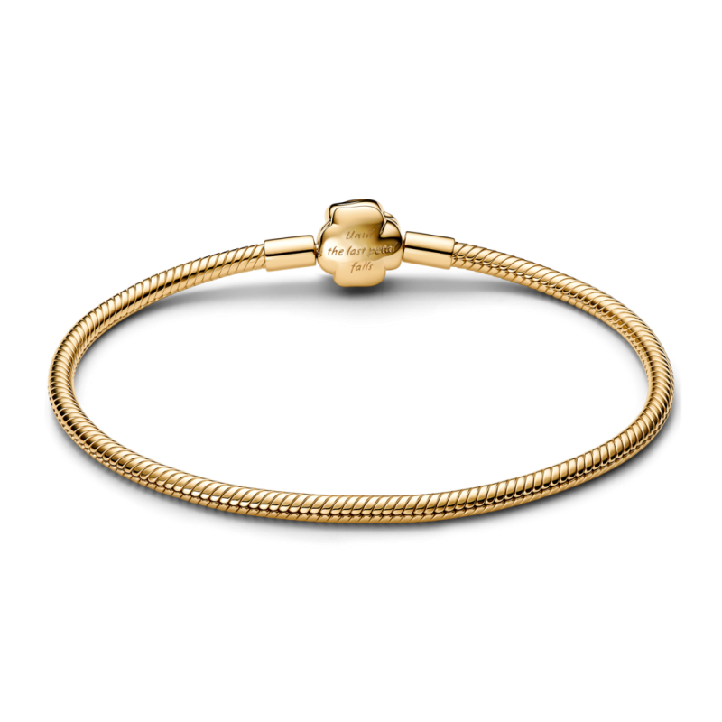 Disney Piękna i Bestia Bransoletka Pandora o splocie wężykowym z zapięciem w kształcie róży564019C01