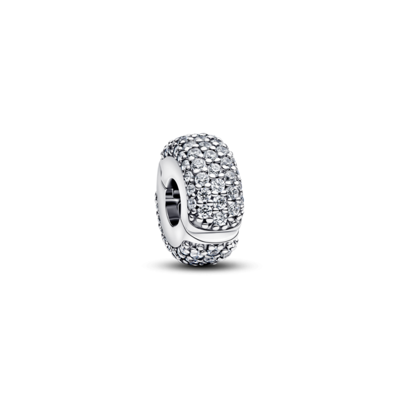 Klips Pandora wysadzany lśniącymi kamieniami 794032C01