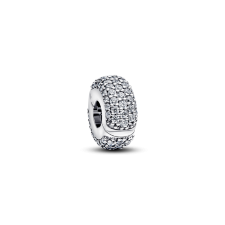 Klips Pandora wysadzany lśniącymi kamieniami 794032C01
