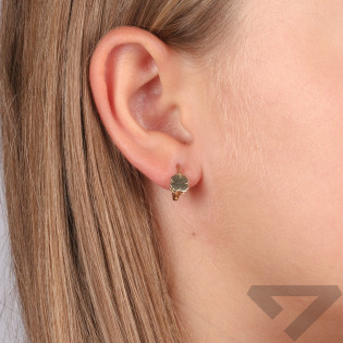 Kolczyki złote dla dziewczynki gładka koniczyna