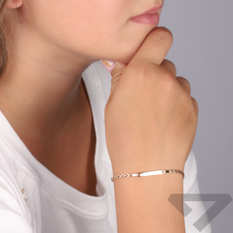 Bransoletka złota dla dziecka gładka blaszka