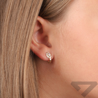 Kolczyki złote dziecięce z cyrkoniami próba 375