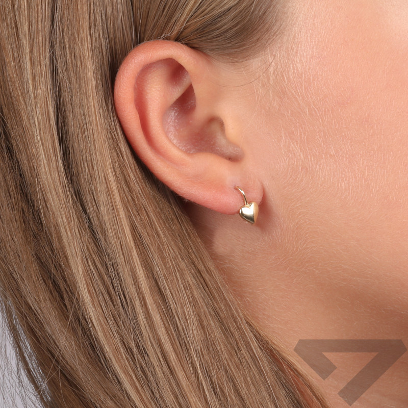 Kolczyki złote serduszko próba 585