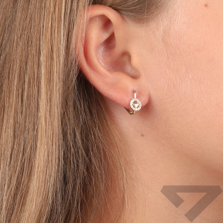 Kolczyki serce w kółeczku z cyrkonii próba 375