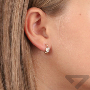 Kolczyki złote dla dziewczynki z sercami próba 585