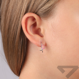 Srebrne kolczyki dla dziewczynki kwiatek - JubilerSezam.pl