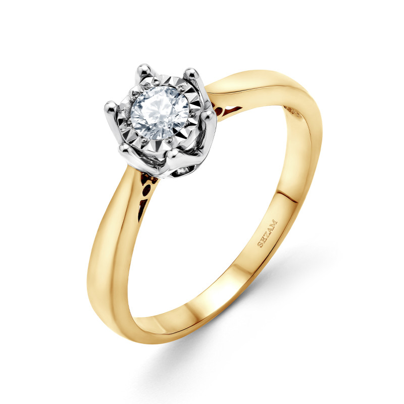 Pierścionek zaręczynowy z diamentem ROYAL 0,40ct próba 585