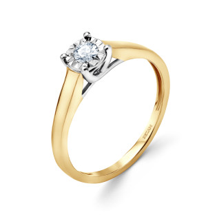 Pierścionek zaręczynowy AMADO z diamentem 0,18 ct próba 585