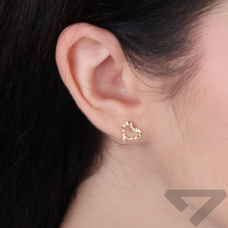 Kolczyki serce ramka z grawerem