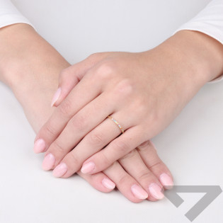 Pierścionek złoty RINGS z kolorowymi cyrkoniami