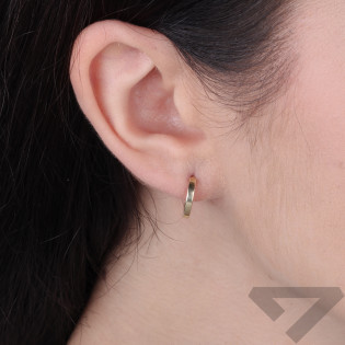 Kolczyki złote kwadratowe koła średnicy 12 mm