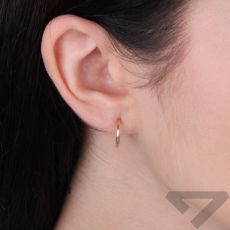 Kolczyki złote koła szarniry 13 mm