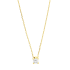 Naszyjnik złoty z pojedynczą cyrkonią 3,5 mm