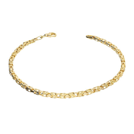 Bransoleta złota splot królewski 3 mm