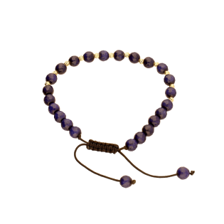 Bransoleta męska sznurek jubilerski z agatem niebieskim