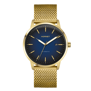 Hornet Automatik złoty zegarek męski z granatową tarczą HA.G43G0M.NGG