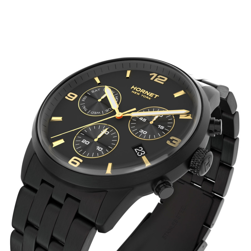 Hornet Performance Belasco czarny zegarek męski chronograf HP.B43B0B.BGG