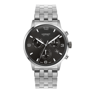 Hornet Performance Gerald stalowy zegarek męski chronograf HP.S43S0B.BSS