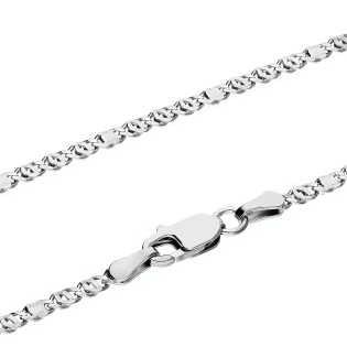 Łańcuszek srebrny tiger eye z blaszką 2 mm