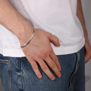 Bransoletka srebrna figaro 5 mm