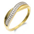 Pierścionek złoty cyrkonie dwa rzędy