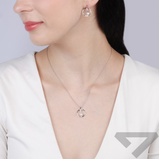 Zawieszka srebrna z perłą w kole