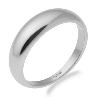 Pierścionek srebrny viralowy kopułka