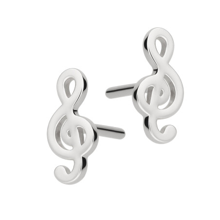 Kolczyki srebrne klucz wiolinowy