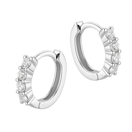 Kolczyki srebrne przecinki z cyrkoniami