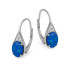 Kolczyki srebrne kropla z niebieskim opalem