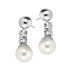 Kolczyki srebrne z perłą i gładką kulką