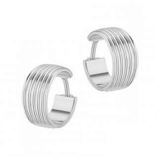 Kolczyki srebrne kółka blaszki